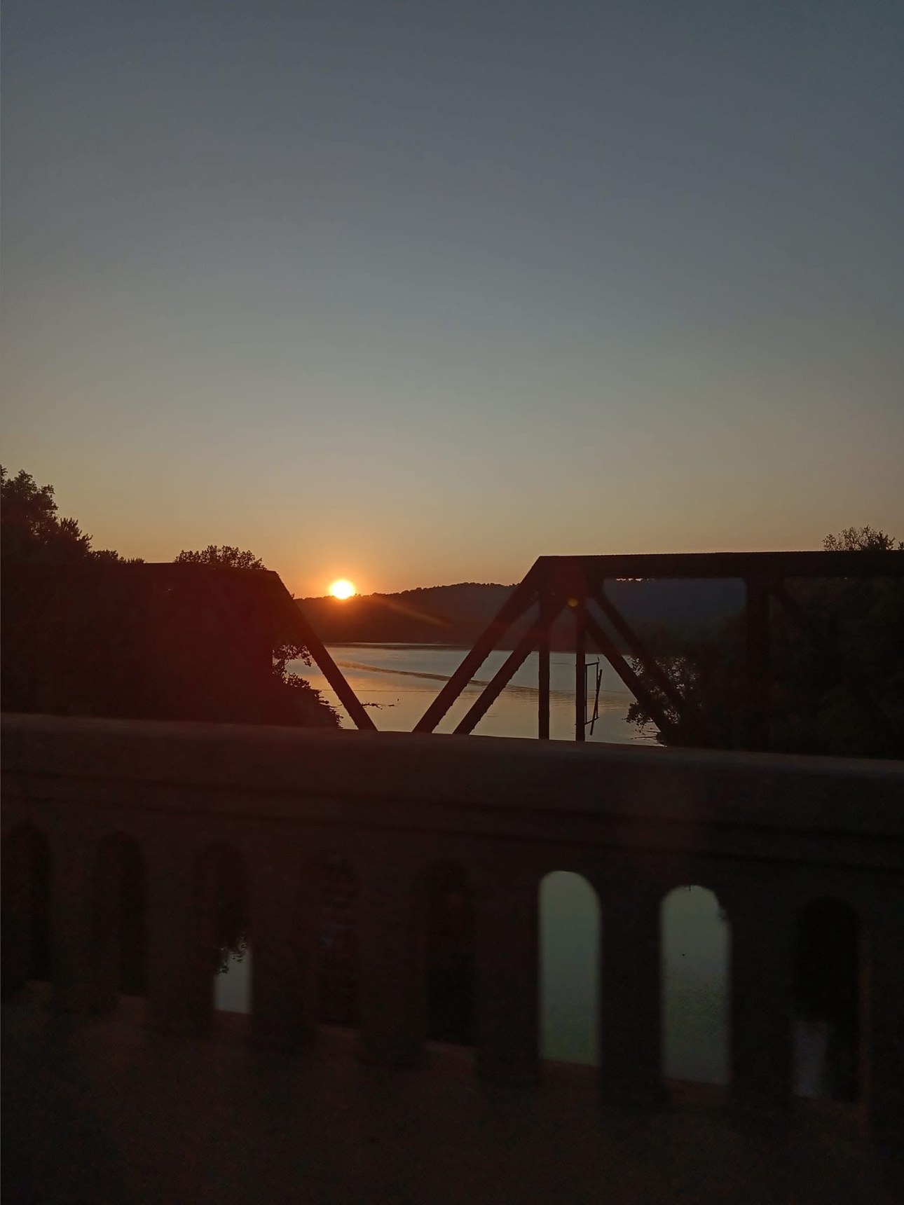 Sunrise over the Ohio River near West Point, Kentucky